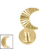 Titanium Internally Threaded Labrets 1.2mm - Titanium Luminance Crescent Moon