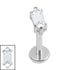 Titanium Internally Threaded Labrets 1.2mm - Titanium Vivus Baguette