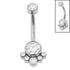 Belly Bar - Titanium Internal Jewelled Esha