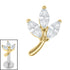 Titanium Internal Marquise Iris Leaf Top