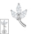 Titanium Internal Marquise Iris Leaf Top