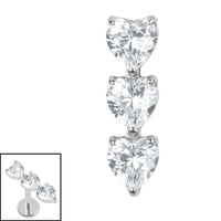 Titanium Internal 3 of Hearts