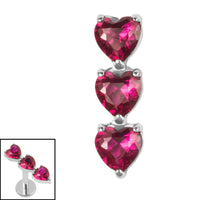 Titanium Internal 3 of Hearts