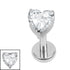 Titanium Internally Threaded Labrets 1.2mm - Titanium True Love