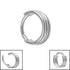 Titanium Stacked 3 Band Hinged Clicker Ring