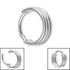 Titanium Stacked 3 Band Hinged Clicker Ring