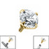 Titanium Claw Set Jewel for Internal Thread shafts in 1.6mm. Also fits Dermal Anchor