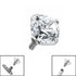 Titanium Claw Set Jewel for Internal Thread shafts in 1.6mm. Also fits Dermal Anchor
