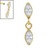 Titanium Internal Jewelled Double Marquise Gemini Drop