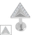 Titanium Internally Threaded Labrets 1.2mm - Titanium Jewelled Sankaku