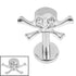 Titanium Internally Threaded Labrets 1.2mm - Titanium Jolly Roger