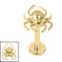 Titanium Internally Threaded Labrets 1.2mm - Titanium Wolf Spider