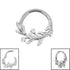 Titanium Secret Garden Hinged Clicker Ring