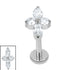 Titanium Internally Threaded Labrets 1.2mm - Titanium Arya Marquise