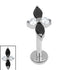 Titanium Internally Threaded Labrets 1.2mm - Titanium Arya Marquise