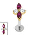 Titanium Internally Threaded Labrets 1.2mm - Titanium Arya Marquise