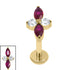 Titanium Internally Threaded Labrets 1.2mm - Titanium Arya Marquise