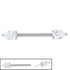 Titanium Threadless Jewelled Pear Drop Nipple Bar