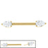 Titanium Threadless Jewelled Pear Drop Nipple Bar