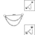 Titanium Piercing Double Connector Chains