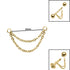Titanium Piercing Double Connector Chains