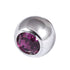 Titanium Threaded Jewelled Balls 1.2x3mm