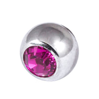 Titanium Threaded Jewelled Balls 1.2x3mm