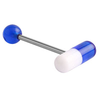 Acrylic Pill Tongue Barbell 1.6mm