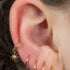 Titanium Hinged Clicker Ring with Titanium Jewelled 8 Point Star Charm