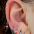 Titanium Hinged Clicker Ring with Titanium Jewelled 8 Point Star Charm