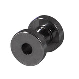 Black Steel Screw Flesh Tunnel
