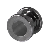 Black Steel Screw Flesh Tunnel
