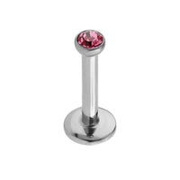 Steel Internally Threaded Jewelled Labrets 1.2mm