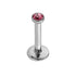 Steel Internally Threaded Jewelled Labrets 1.2mm