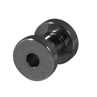 Black Steel Screw Flesh Tunnel