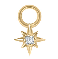 Titanium Mini 8 Point Jewelled Star Charm