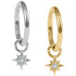 Titanium Hinged Clicker Ring with Titanium Mini 8 Point Jewelled Star Charm