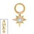 Titanium 8 Point Jewelled Star Charm