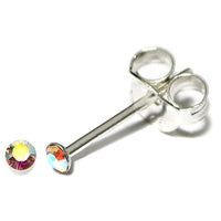 Silver Crystal Studs ST1 - ST2 - ST3 - ST8 - ST9