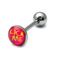 Steel Logo Tongue Bars (8mm Disk)