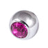 Titanium Threaded Jewelled Balls 1.6x4mm