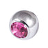 Titanium Threaded Jewelled Balls 1.6x4mm