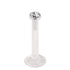 Bioflex Push-fit Labret with Steel Jewelled Disk