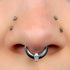 Titanium Aurora Hinged Clicker Ring