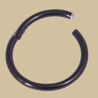 Black Titanium Hinged Clicker Ring