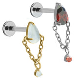 Titanium Internally Threaded Labrets 1.2mm - Cleopatra