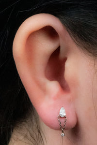 Titanium Internally Threaded Labrets 1.2mm - Titanium Cleopatra