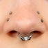 Titanium Jewelled Claddagh Hinged Clicker Ring