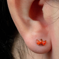 Titanium Internal Claw Set 3 Stone Marquise Fan Top