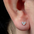 Titanium Internally Threaded Labrets 1.2mm - Claw Set CZ Trio Jewelled Heart